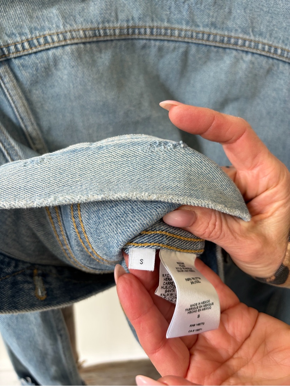 Re/Done Light Wash Denim Jacket - Picture 5 of 5